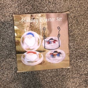 NEW IN BOX Holiday Coaster Set